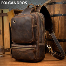 Load image into Gallery viewer, Vintage Genuine Leather  Messenger Bag