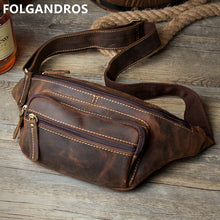 Load image into Gallery viewer, Vintage Genuine Leather Men's Multifunction Waist Pack Bag