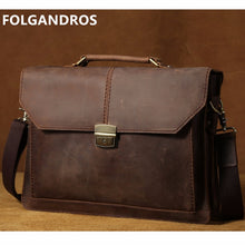 Load image into Gallery viewer, Leather Shoulder Messenger Bag