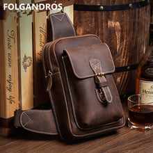 Load image into Gallery viewer, Vintage Genuine Leather Male Shoulder Messenger Bolsa