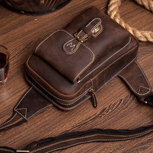 Load image into Gallery viewer, Vintage Genuine Leather Male Shoulder Messenger Bolsa