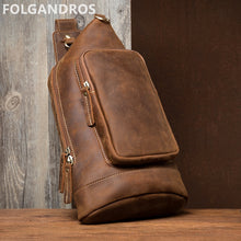 Load image into Gallery viewer, Vintage Genuine Leather Chest Bag
