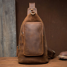 Load image into Gallery viewer, Vintage Genuine Leather Chest Bag