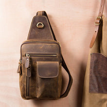 Load image into Gallery viewer, Vintage Men Chest Pack Multi-function Unisex Classic Shoulder Bag
